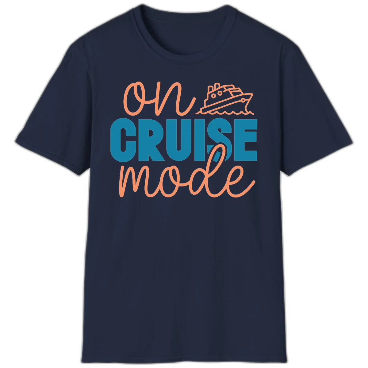 Ahoy Cruise Mode T-Shirt in Navy