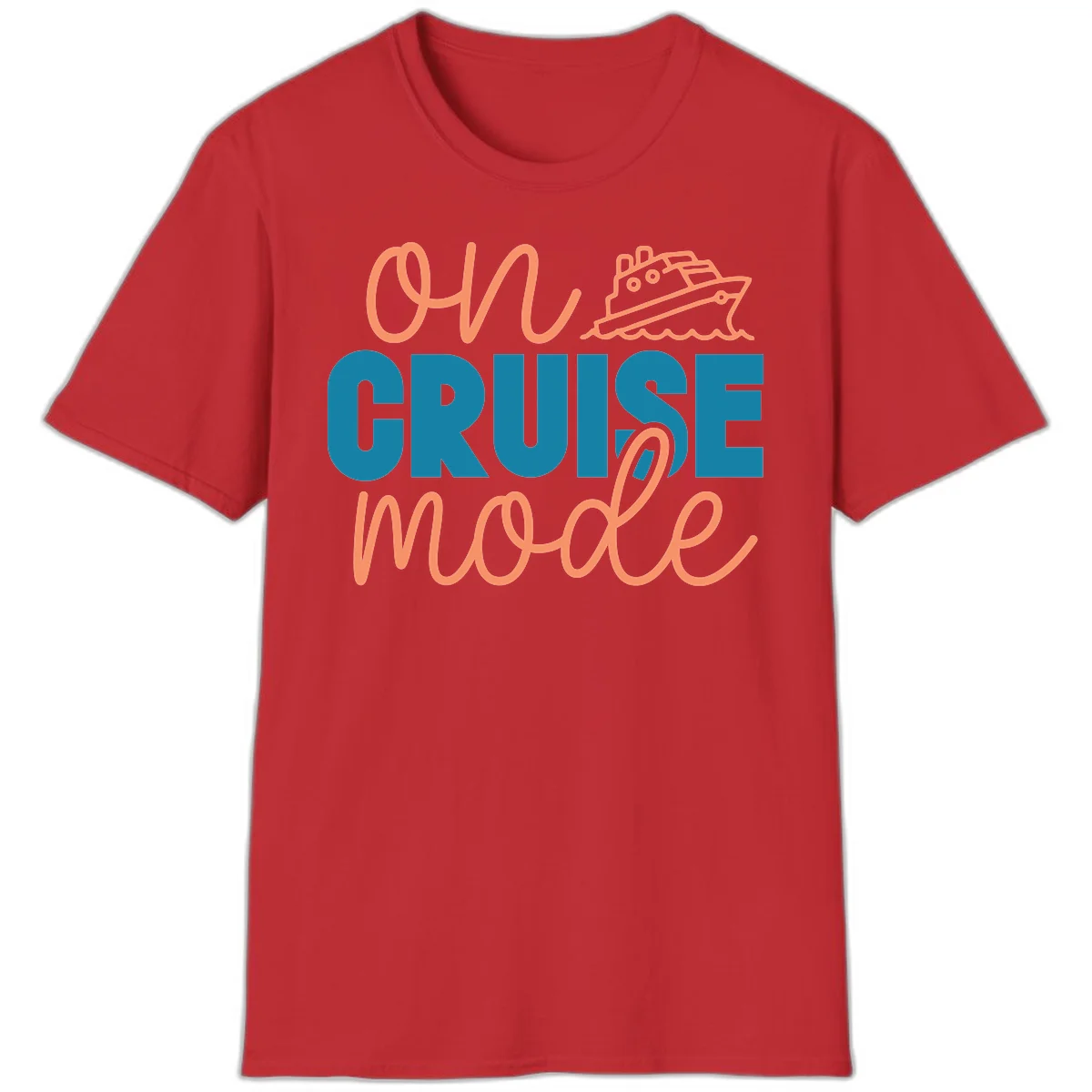 Ahoy Cruise Mode T-Shirt in Red