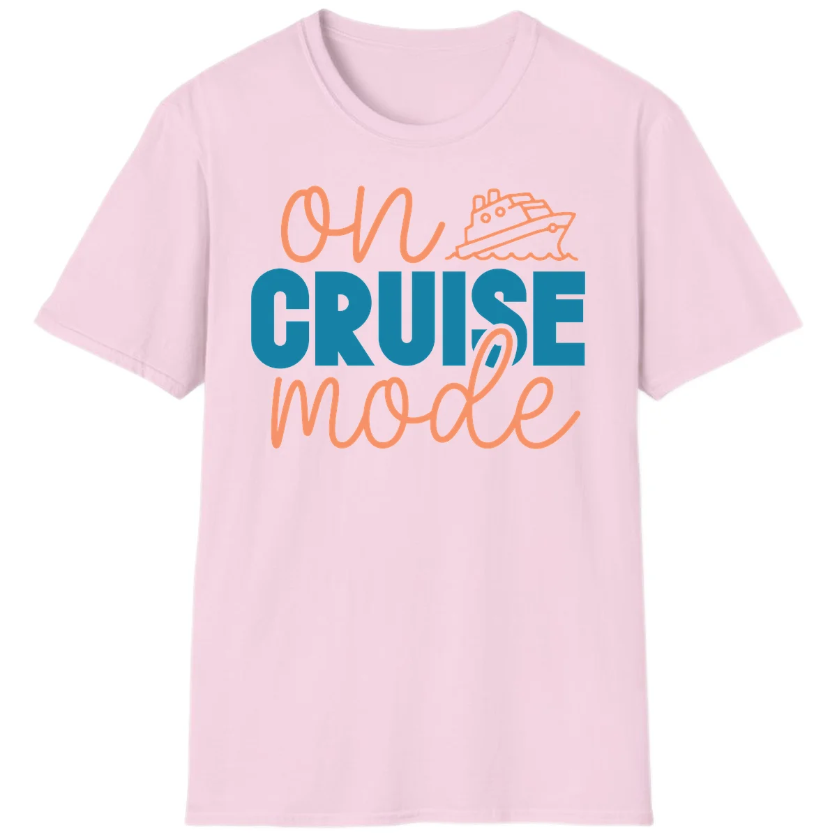 Ahoy Cruise Mode T-Shirt in Light Pink
