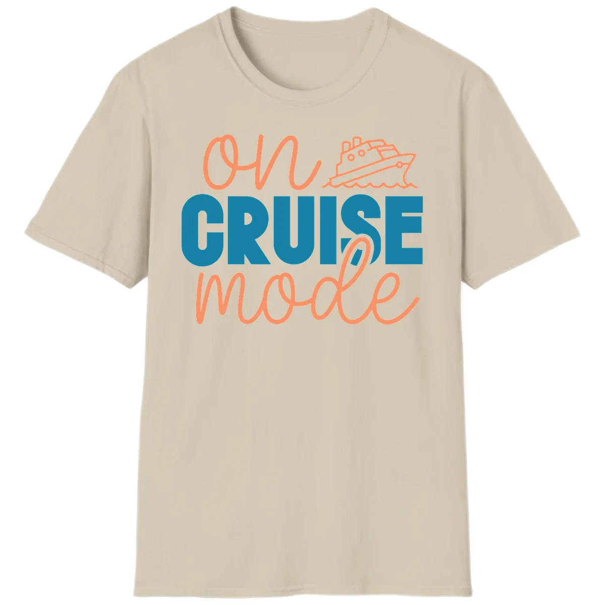 Ahoy Cruise Mode T-Shirt in Sand