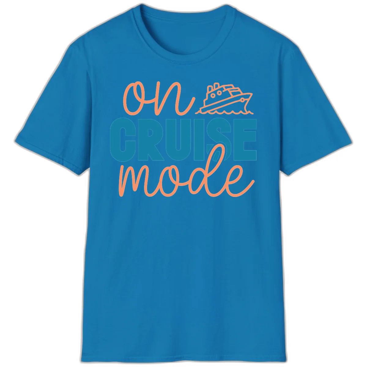 Ahoy Cruise Mode T-Shirt in Sapphire