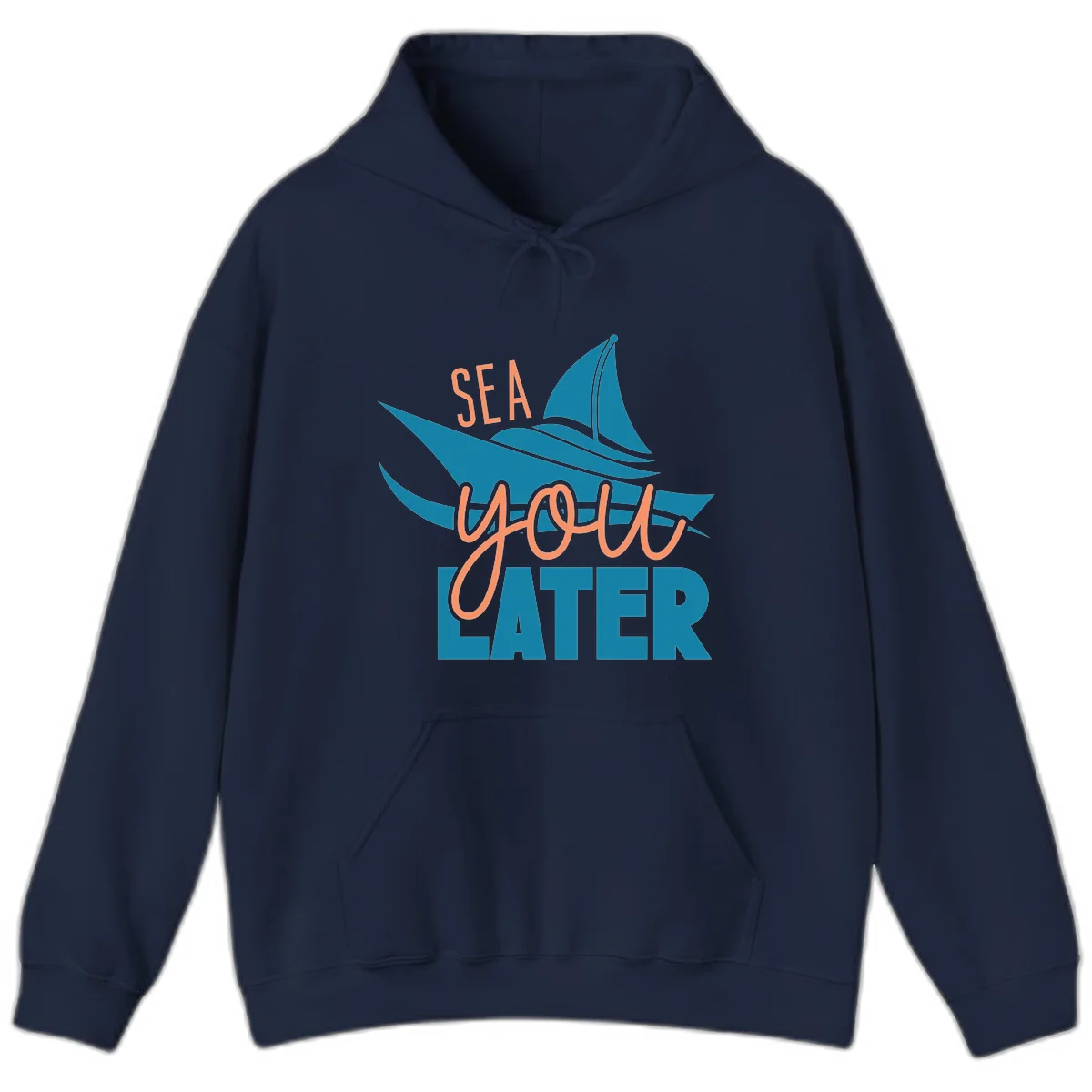 Sea You Later Sailboat Hoodie in Navy