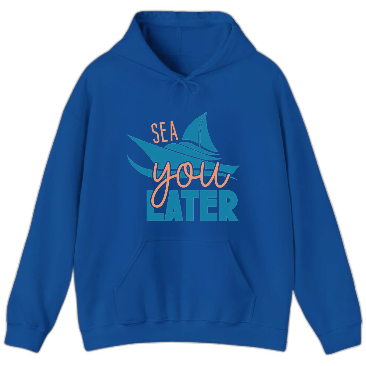 Sea You Later Sailboat Hoodie in Royal