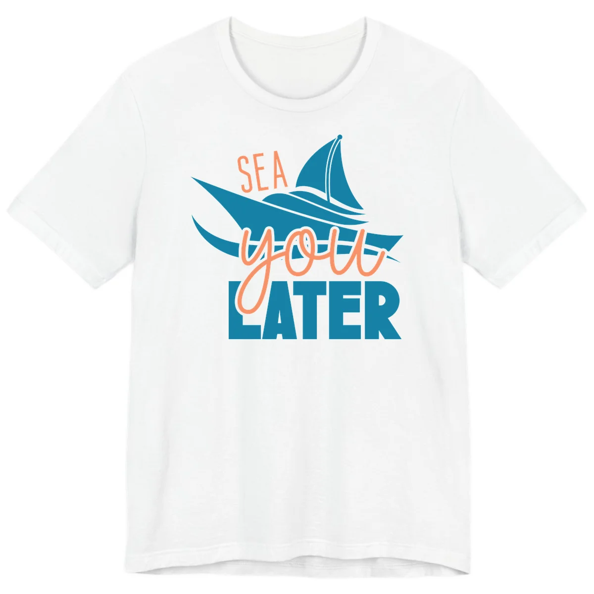 Sea You Later Sailboat Premium T-Shirt in White