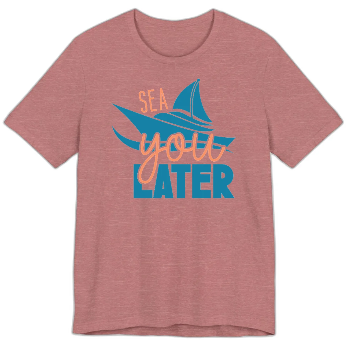 Sea You Later Sailboat Premium T-Shirt in Heather Mauve