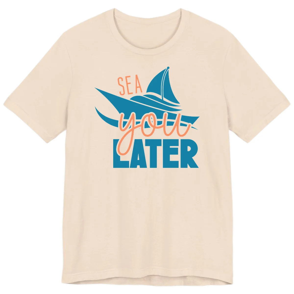 Sea You Later Sailboat Premium T-Shirt in Soft Cream
