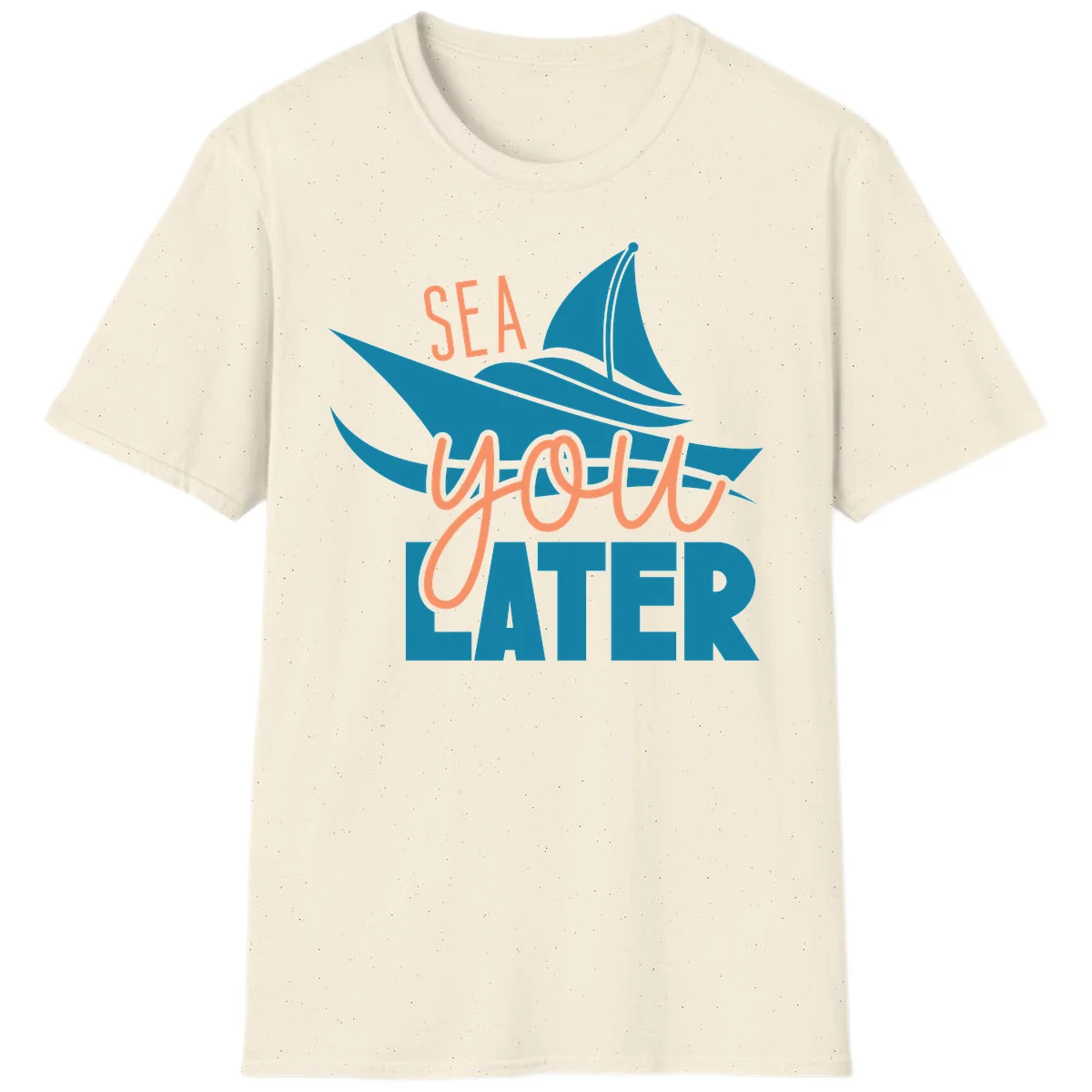 Sea You Later Sailboat T-Shirt in Natural