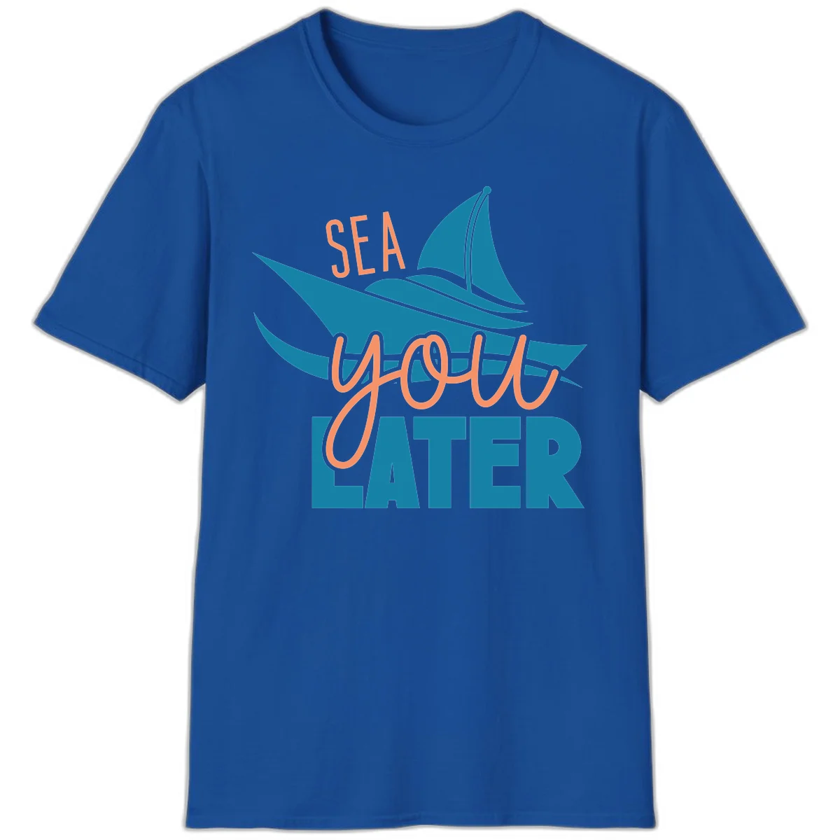 Sea You Later Sailboat T-Shirt in Royal