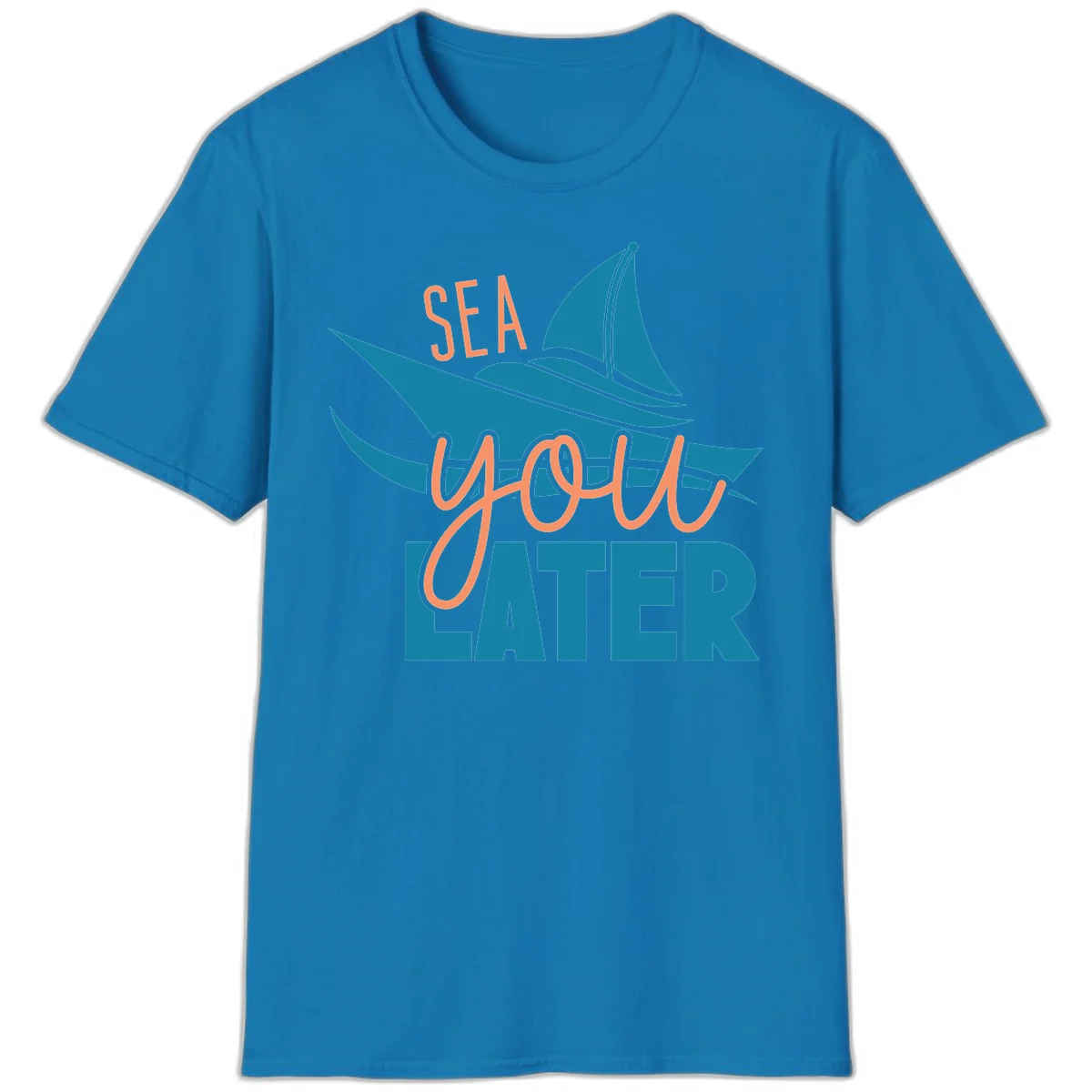 Sea You Later Sailboat T-Shirt in Sapphire