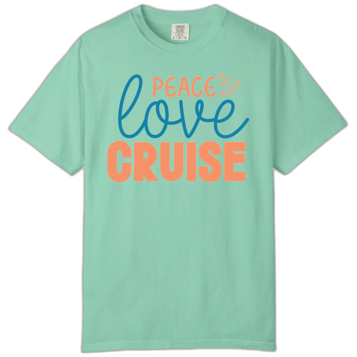 Peace Love Cruise Comfort Colors T-Shirt in Island Reef