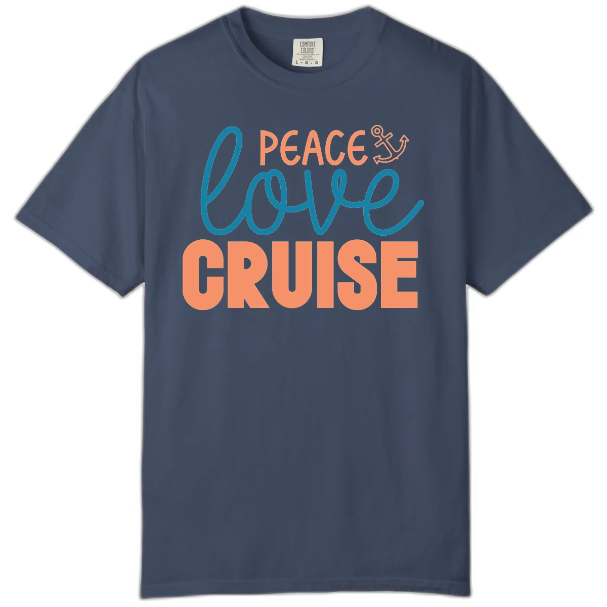 Peace Love Cruise Comfort Colors T-Shirt in Midnight
