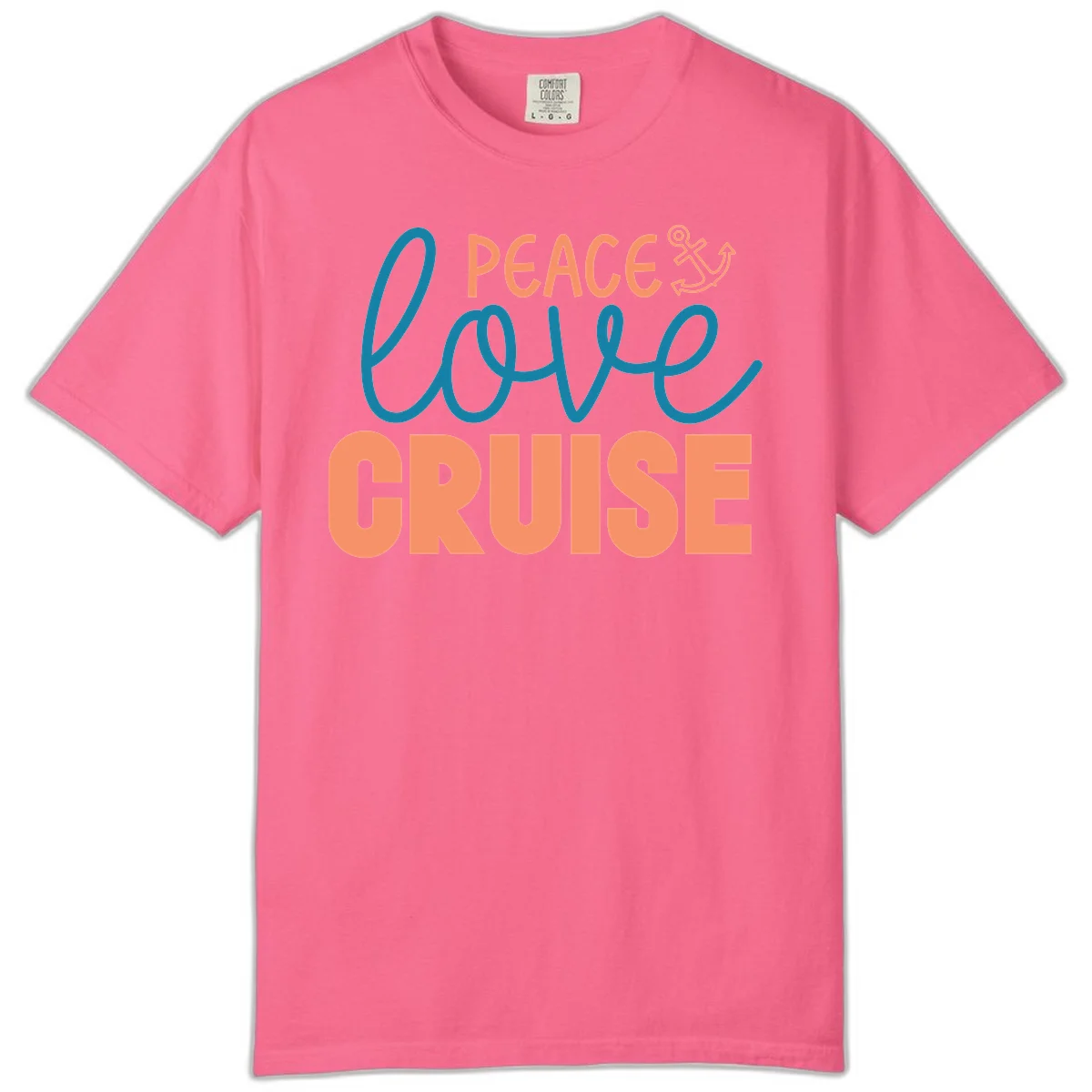 Peace Love Cruise Comfort Colors T-Shirt in Crunchberry