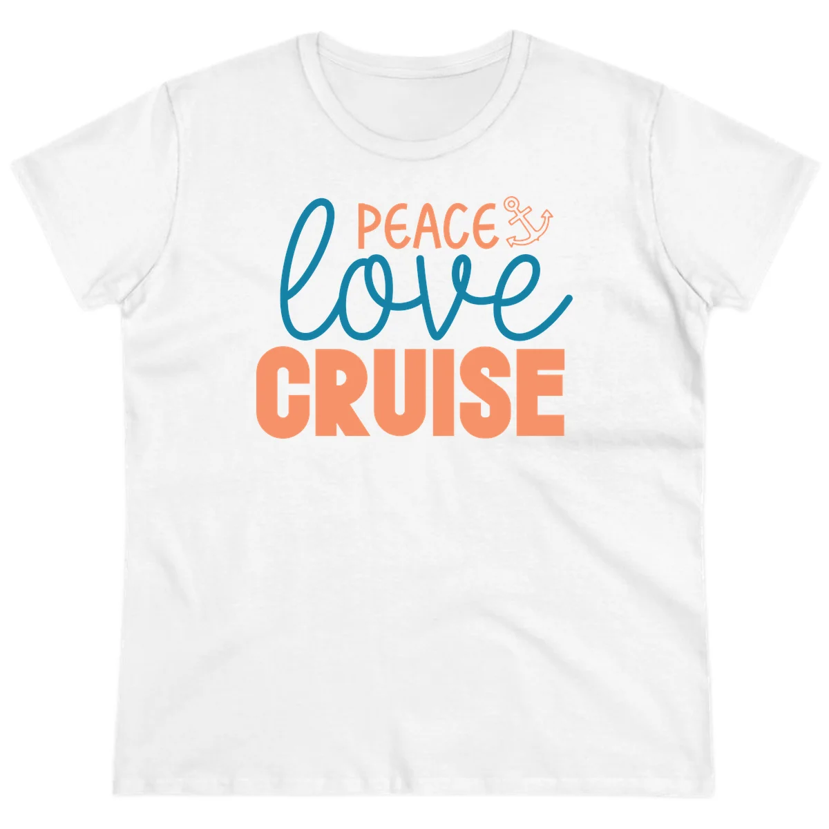 Peace Love Cruise Ladies Tee in White