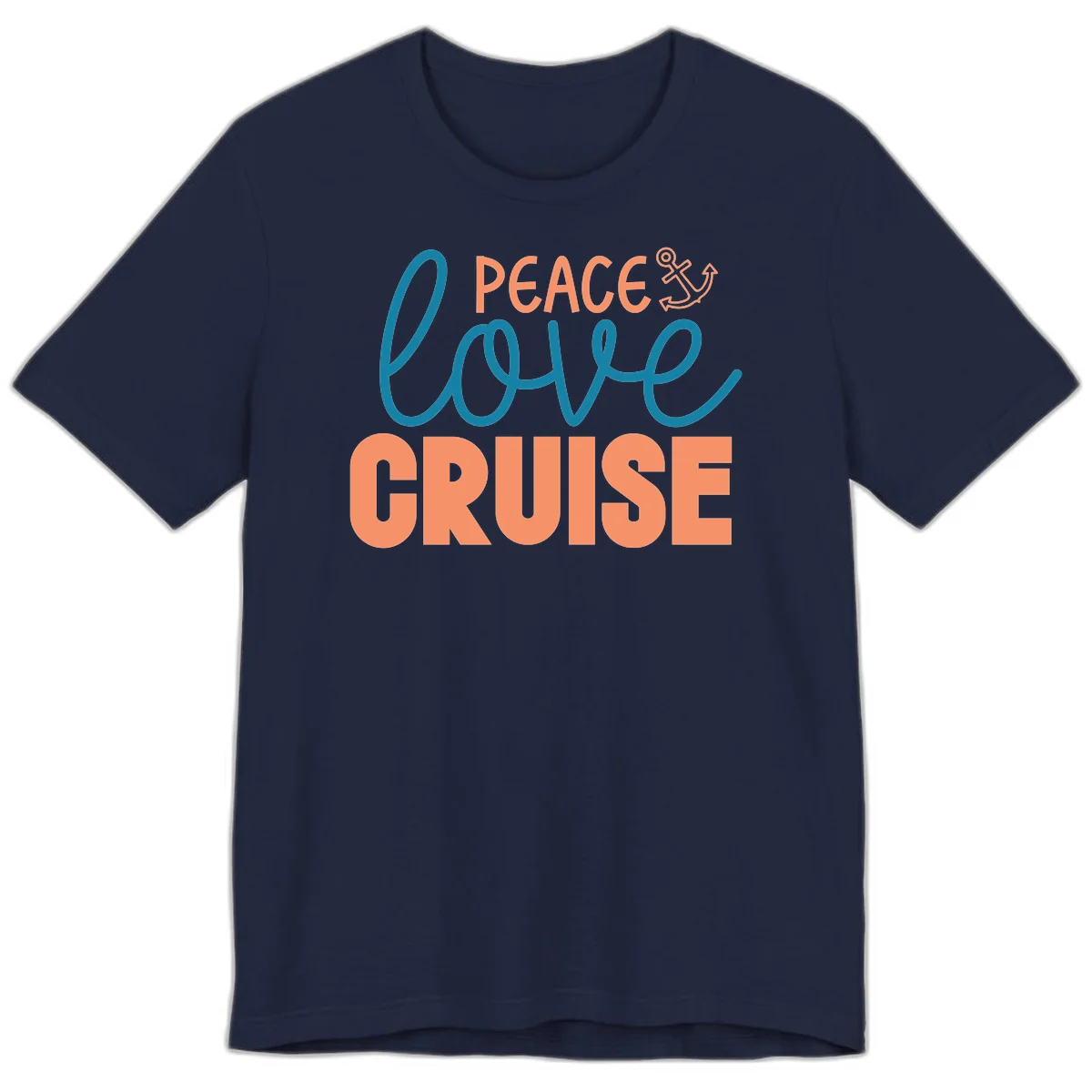 Peace Love Cruise Premium T-Shirt in Navy