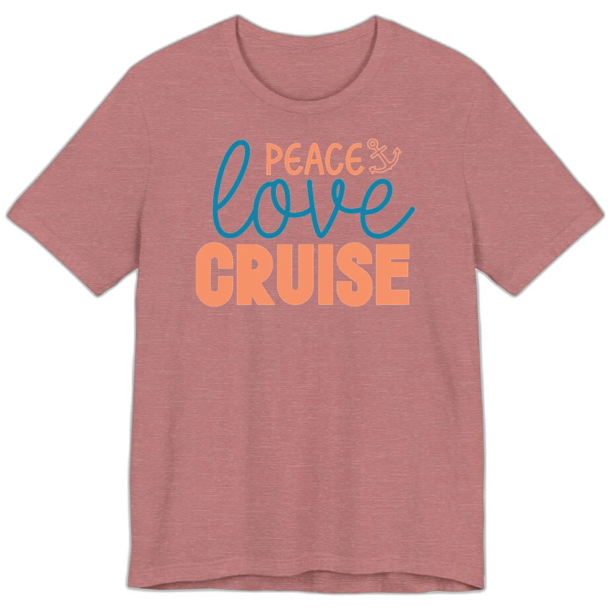 Peace Love Cruise Premium T-Shirt in Heather Mauve
