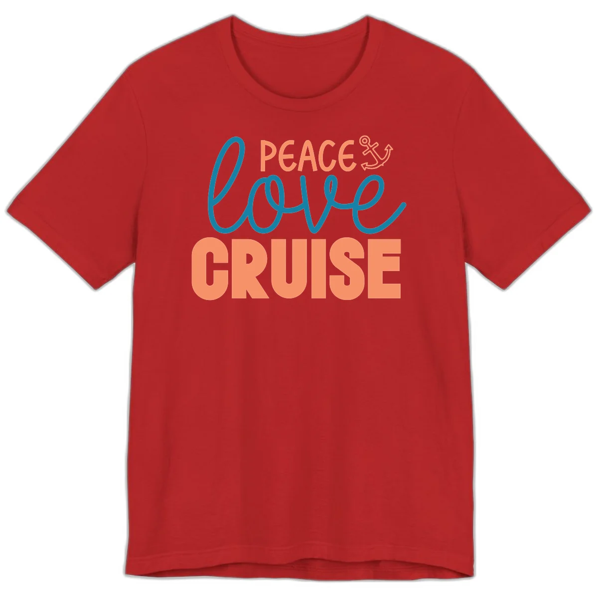 Peace Love Cruise Premium T-Shirt in Red