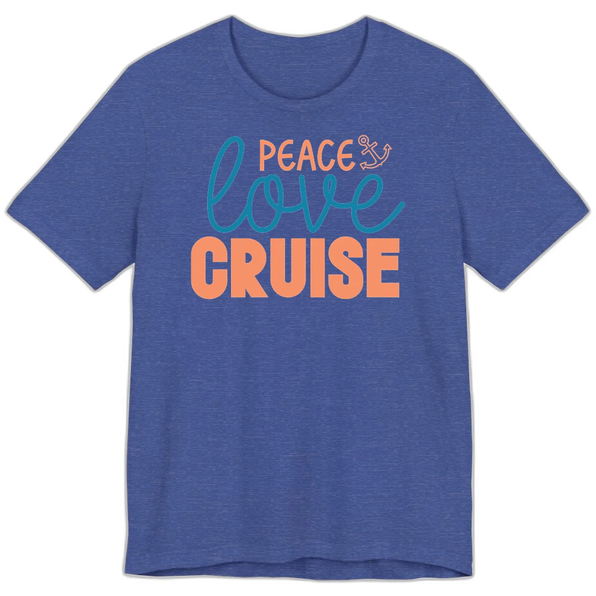 Peace Love Cruise Premium T-Shirt in Heather True Royal