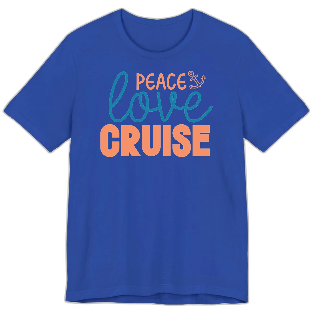 Peace Love Cruise Premium T-Shirt in True Royal