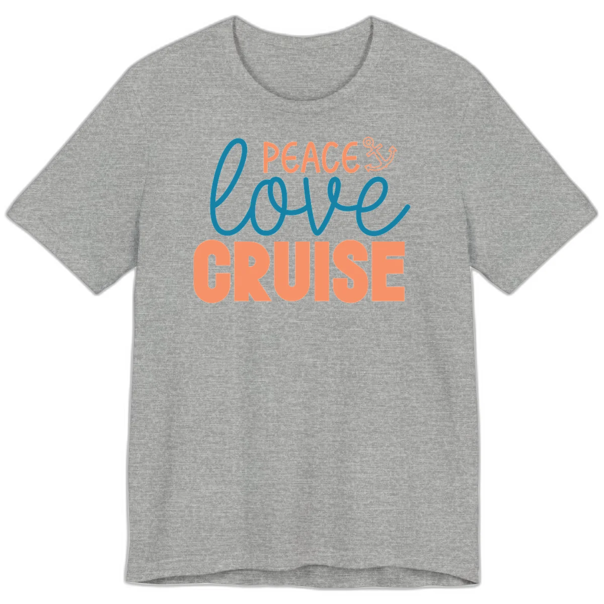 Peace Love Cruise Premium T-Shirt in Athletic Heather