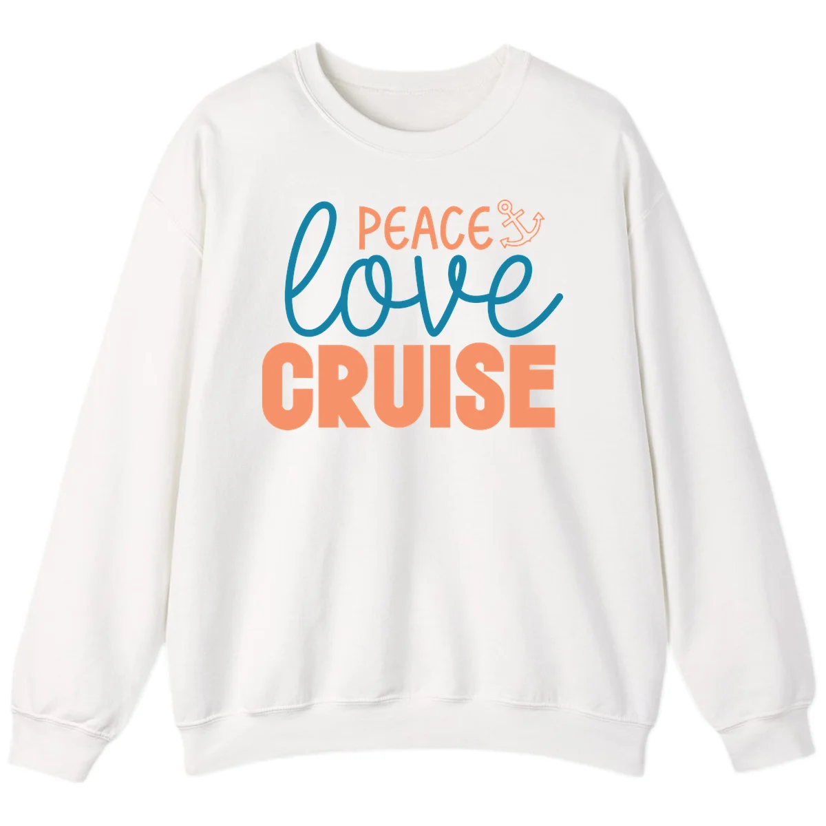 Peace Love Cruise Sweatshirt in White