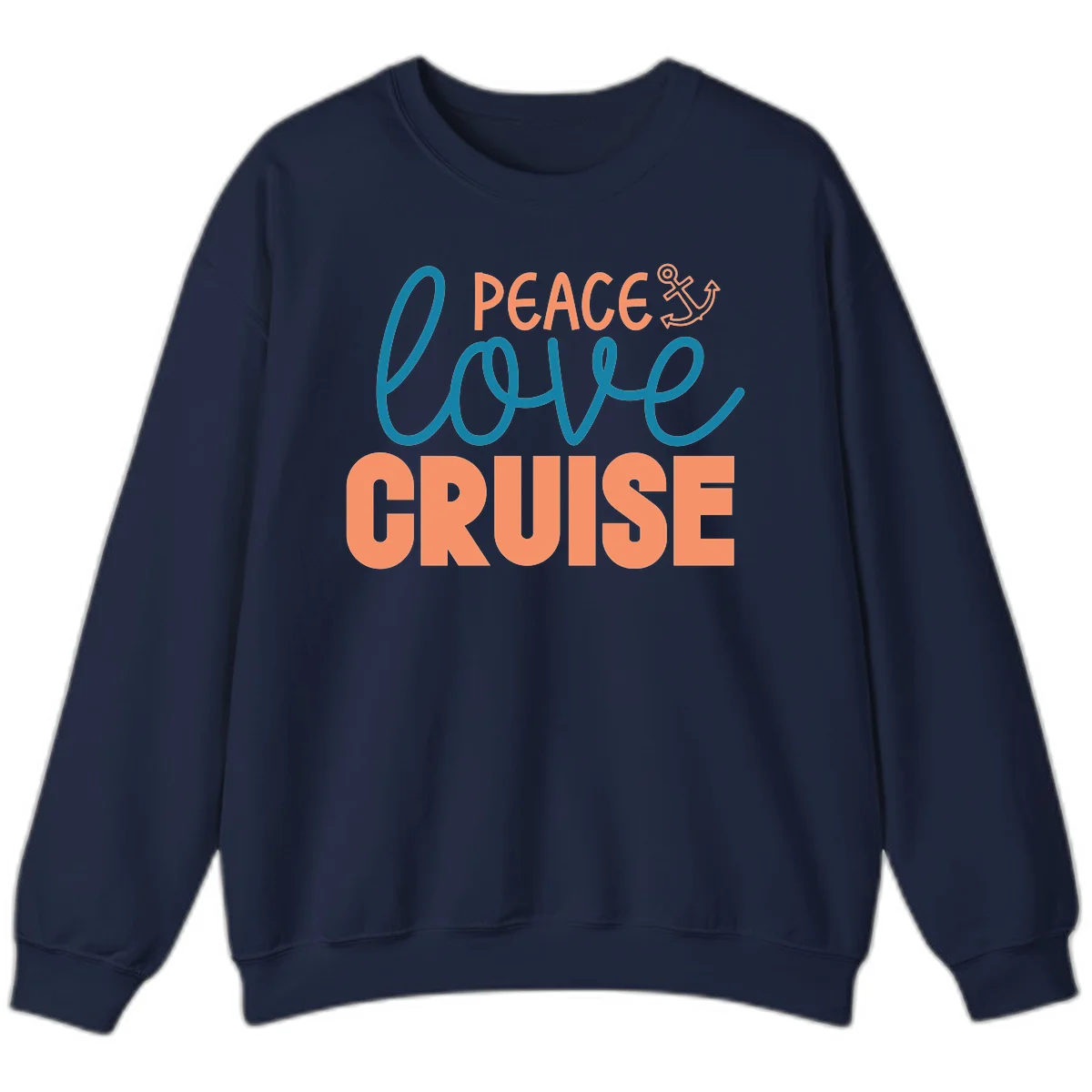 Peace Love Cruise Sweatshirt in Navy