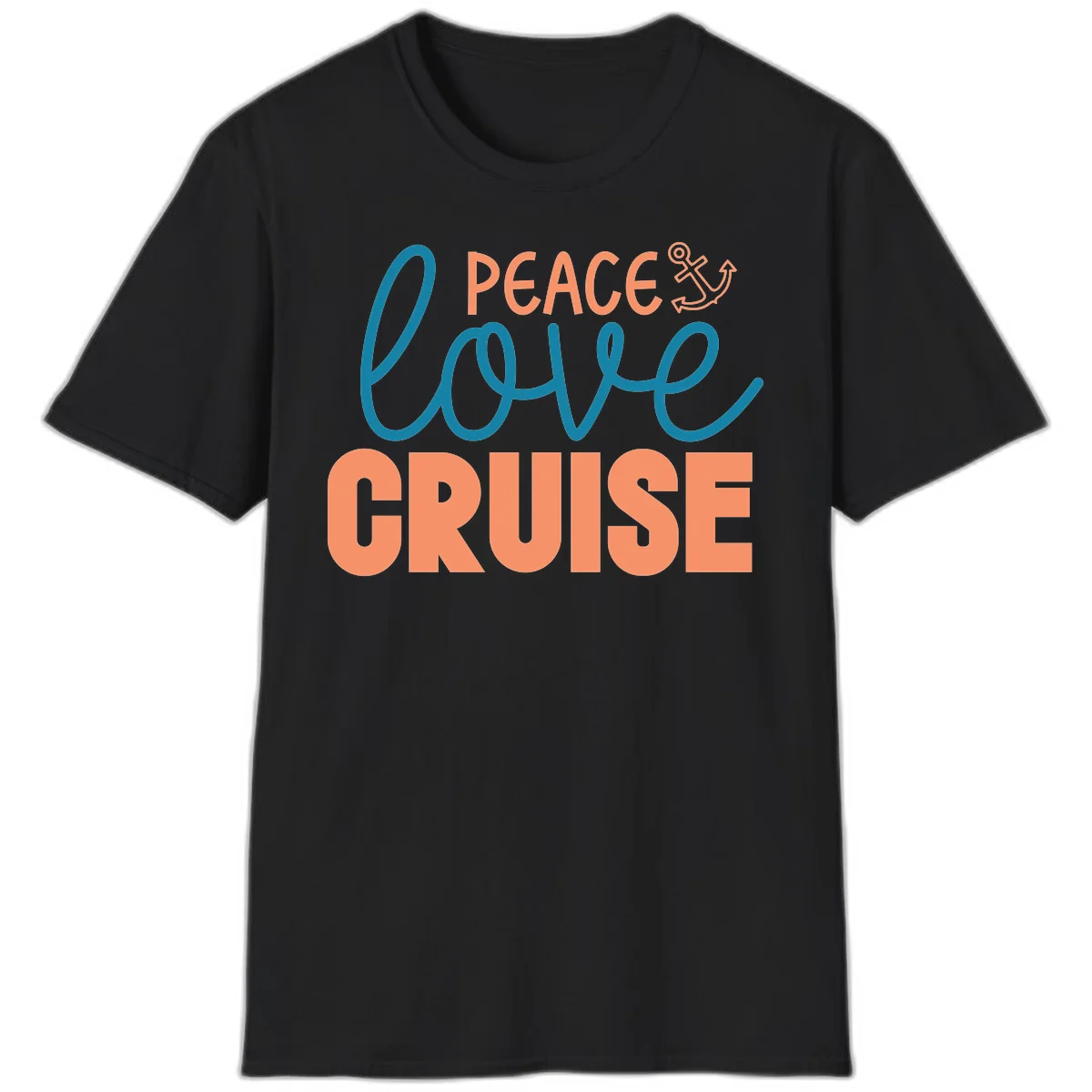 Peace Love Cruise T-Shirt in Black