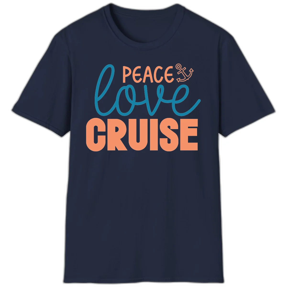 Peace Love Cruise T-Shirt in Navy