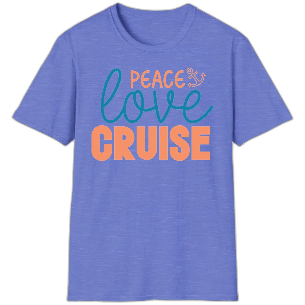 Peace Love Cruise T-Shirt in Heather Royal