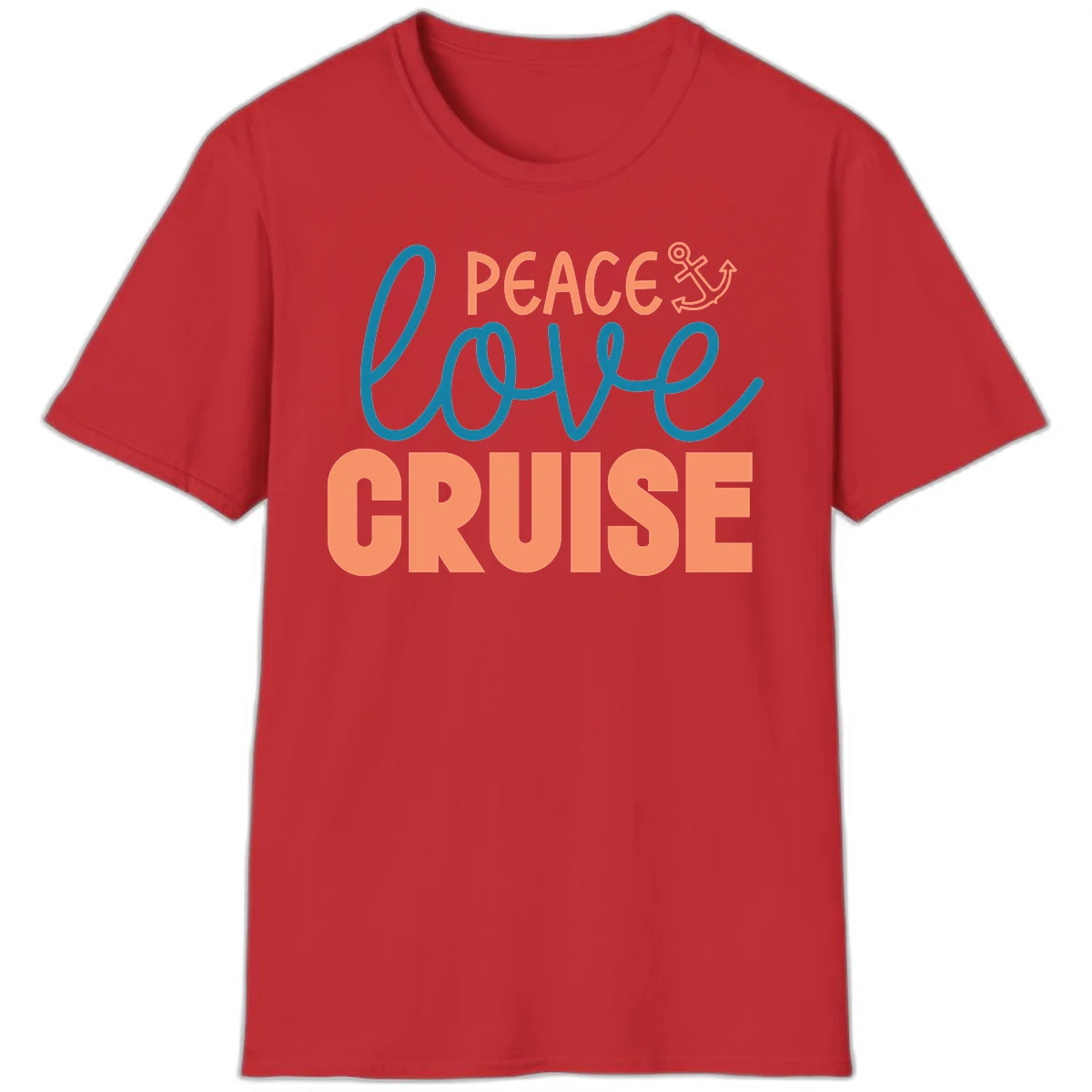 Peace Love Cruise T-Shirt in Red