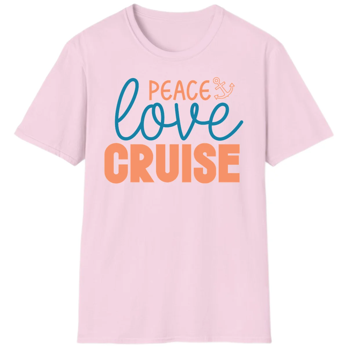 Peace Love Cruise T-Shirt in Light Pink