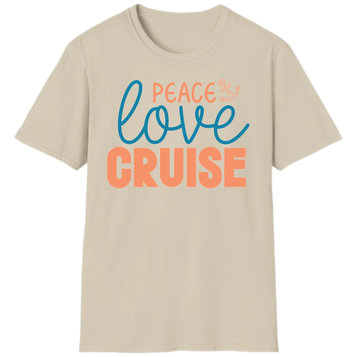 Peace Love Cruise T-Shirt in Sand