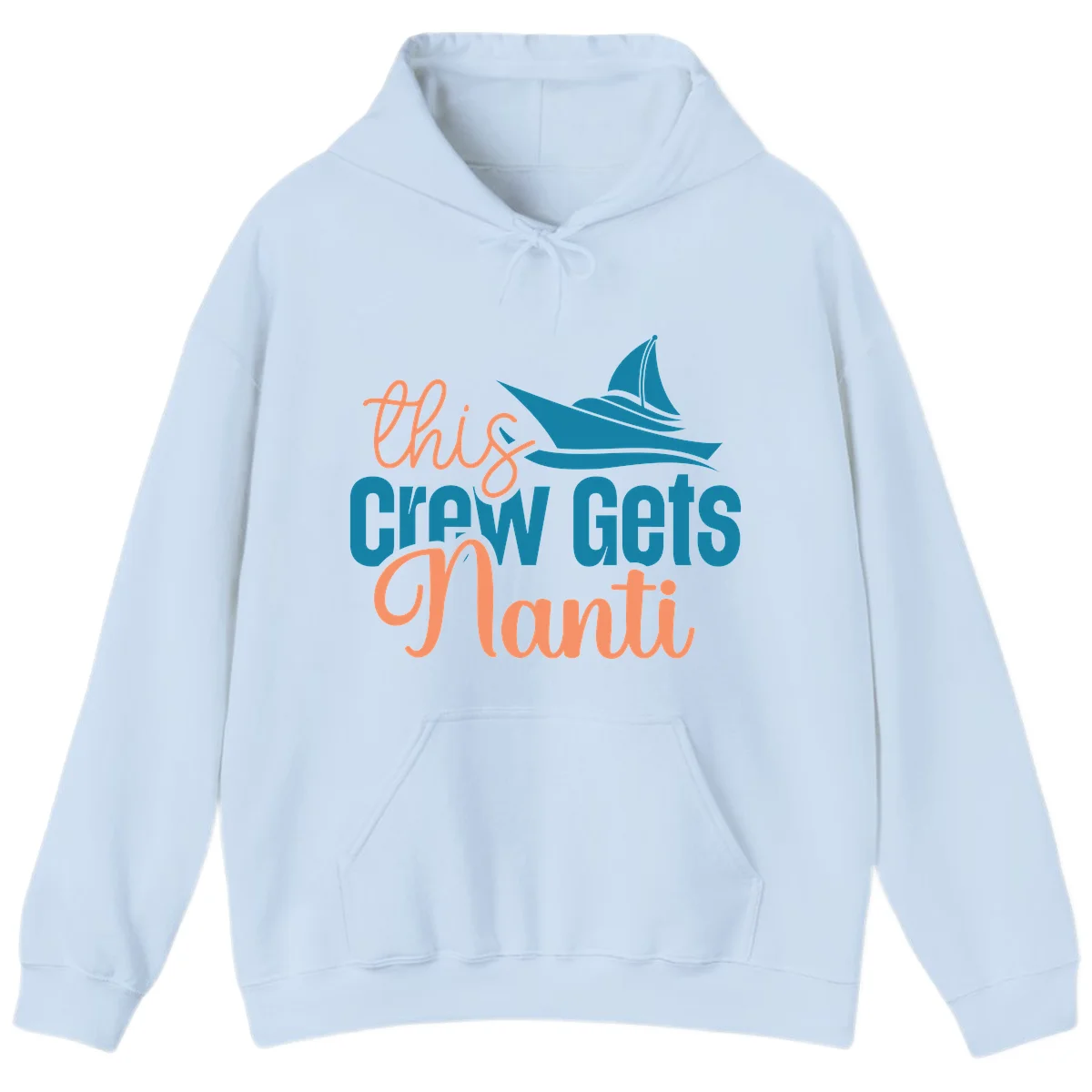 Chill Crew Gets Afloat Hoodie in Light Blue
