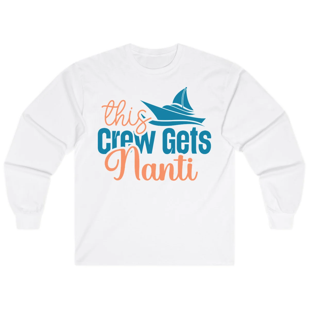 Chill Crew Gets Afloat Long Sleeve in White