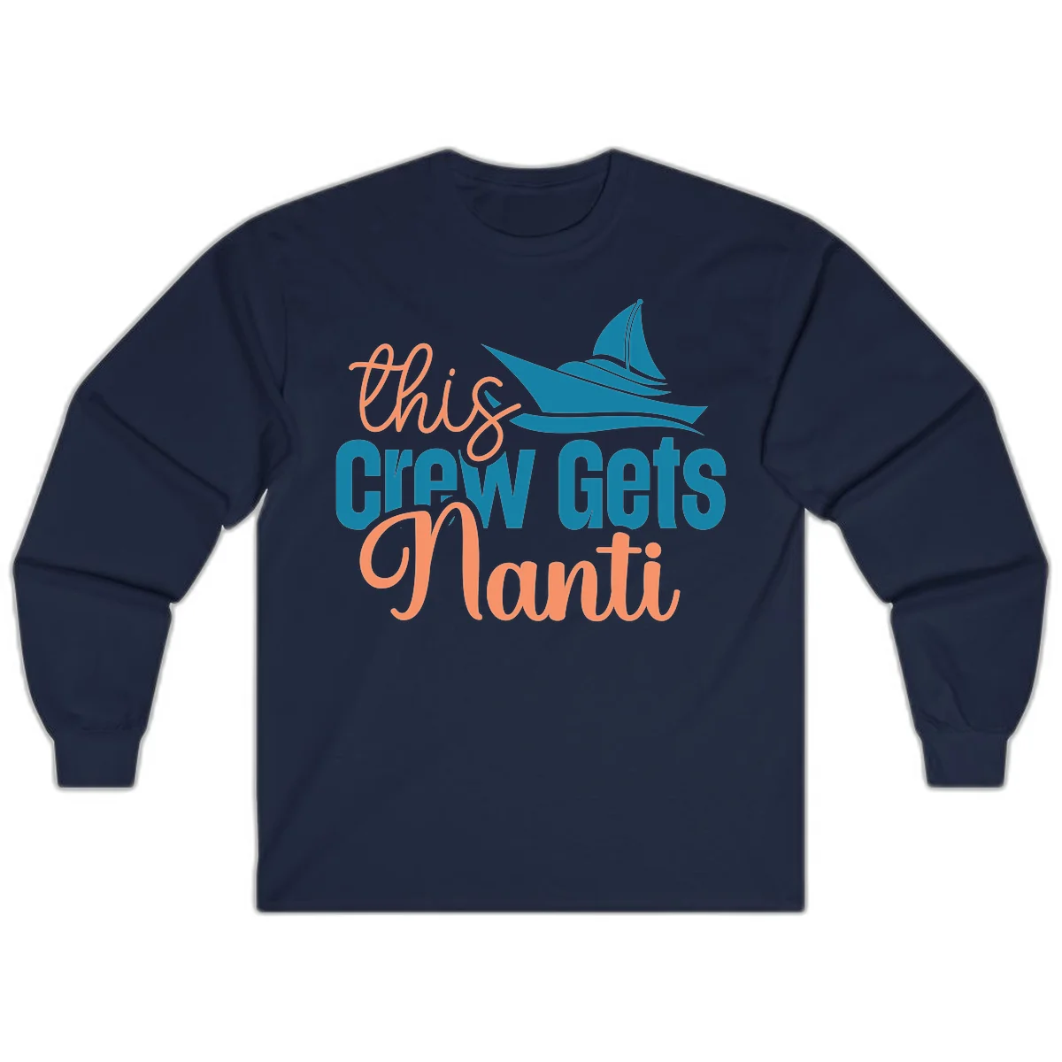 Chill Crew Gets Afloat Long Sleeve in Navy