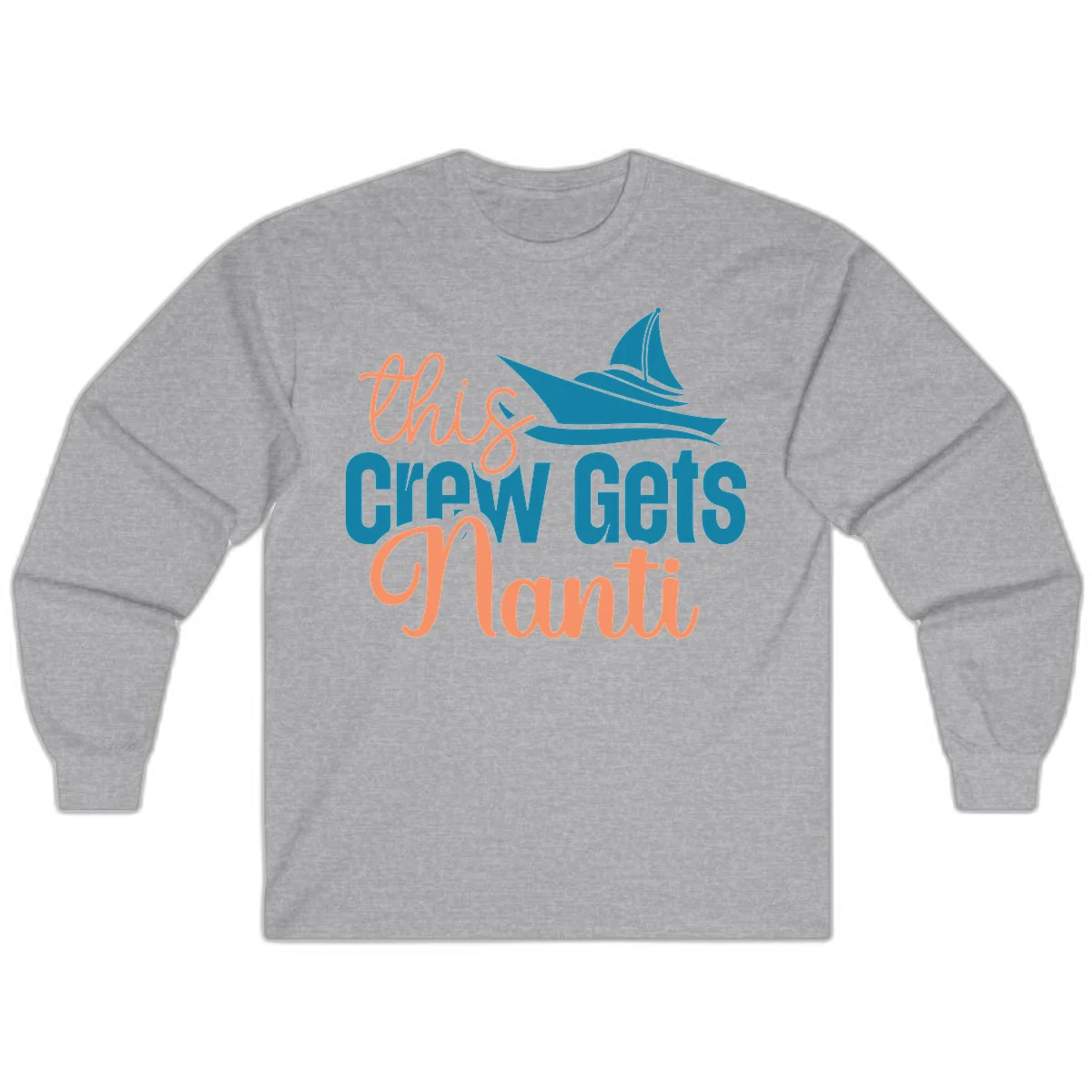 Chill Crew Gets Afloat Long Sleeve in Sport Grey
