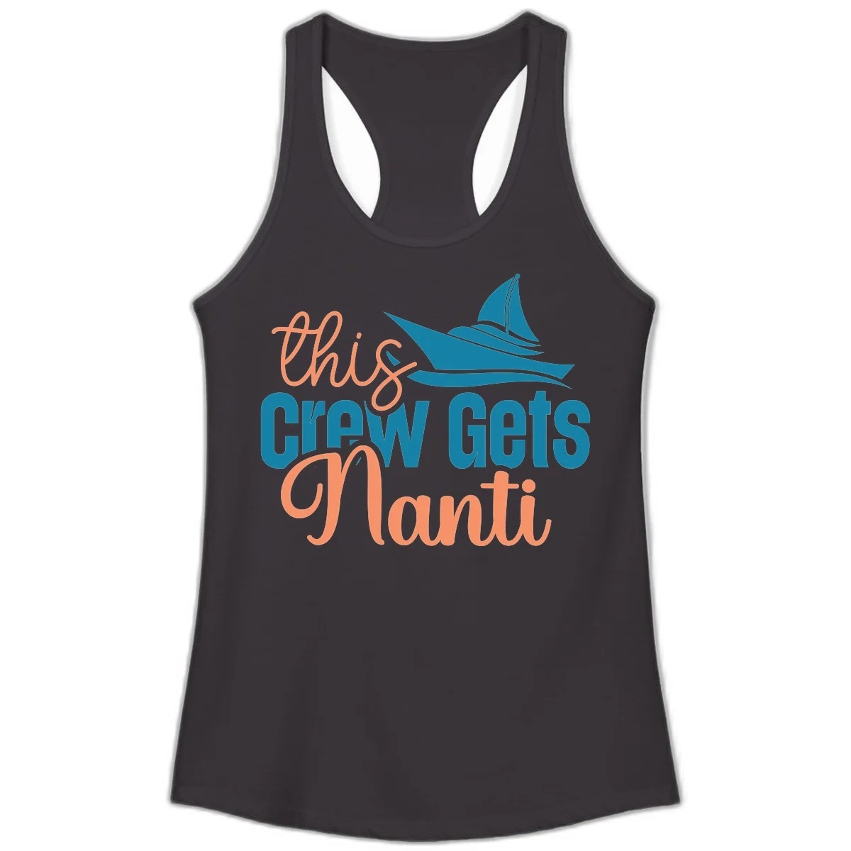 Chill Crew Gets Afloat Ladies Tank in Black