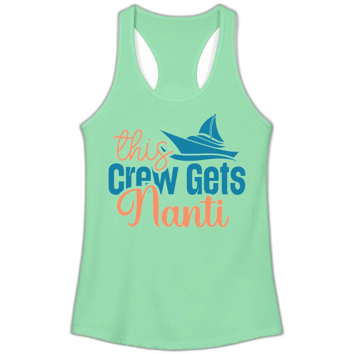 Chill Crew Gets Afloat Ladies Tank in Solid Mint