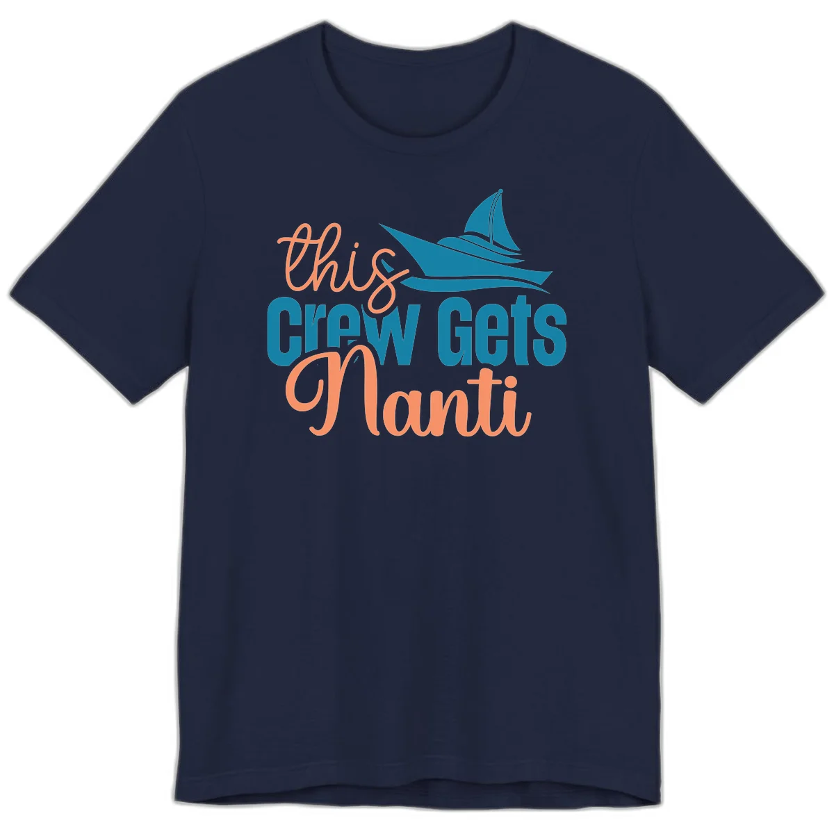Chill Crew Gets Afloat Premium T-Shirt in Navy