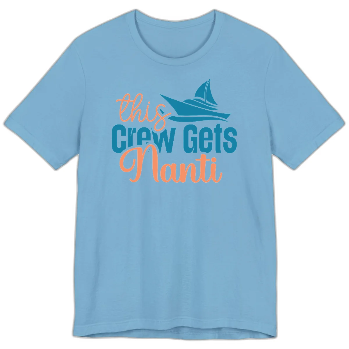 Chill Crew Gets Afloat Premium T-Shirt in Ocean Blue