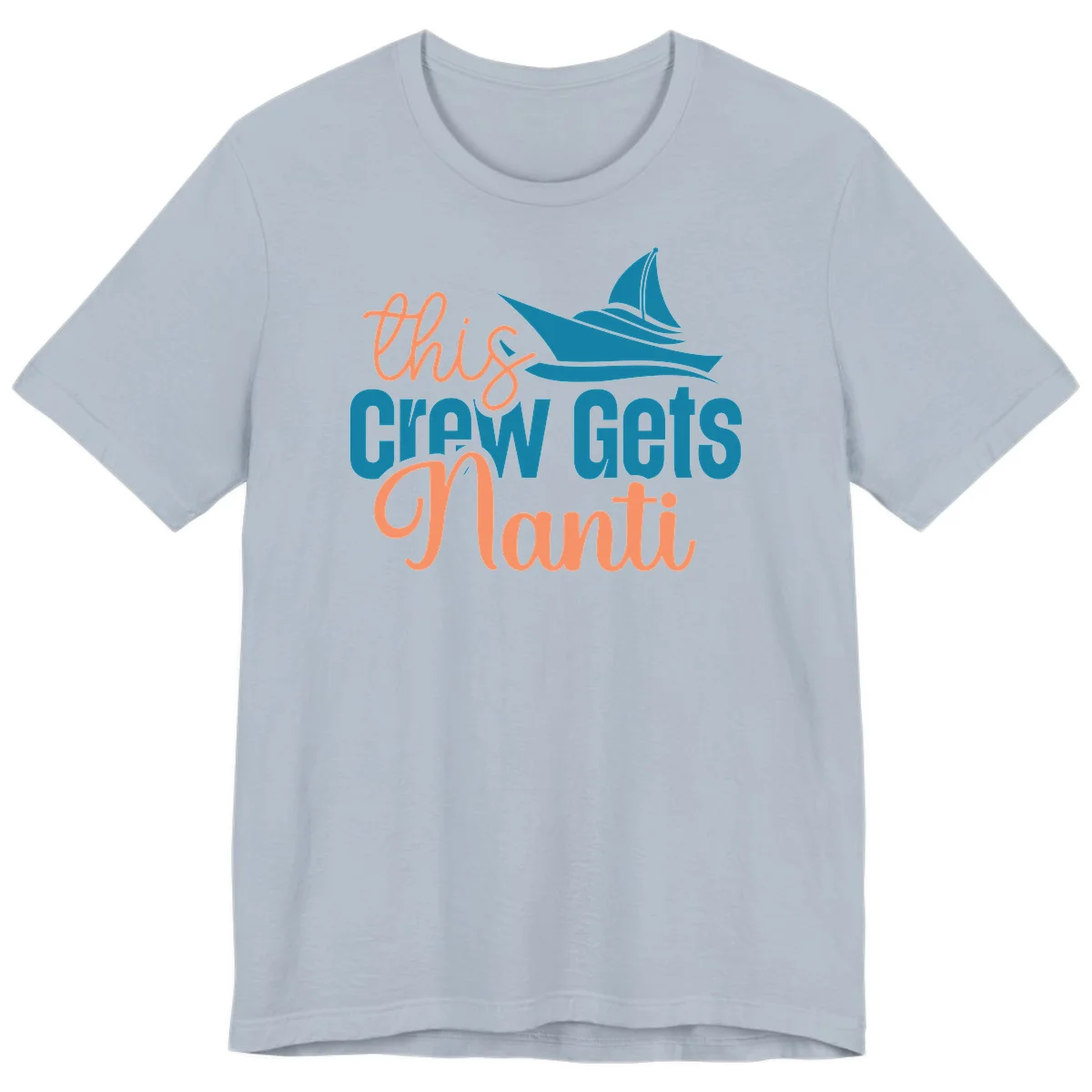 Chill Crew Gets Afloat Premium T-Shirt in Light Blue
