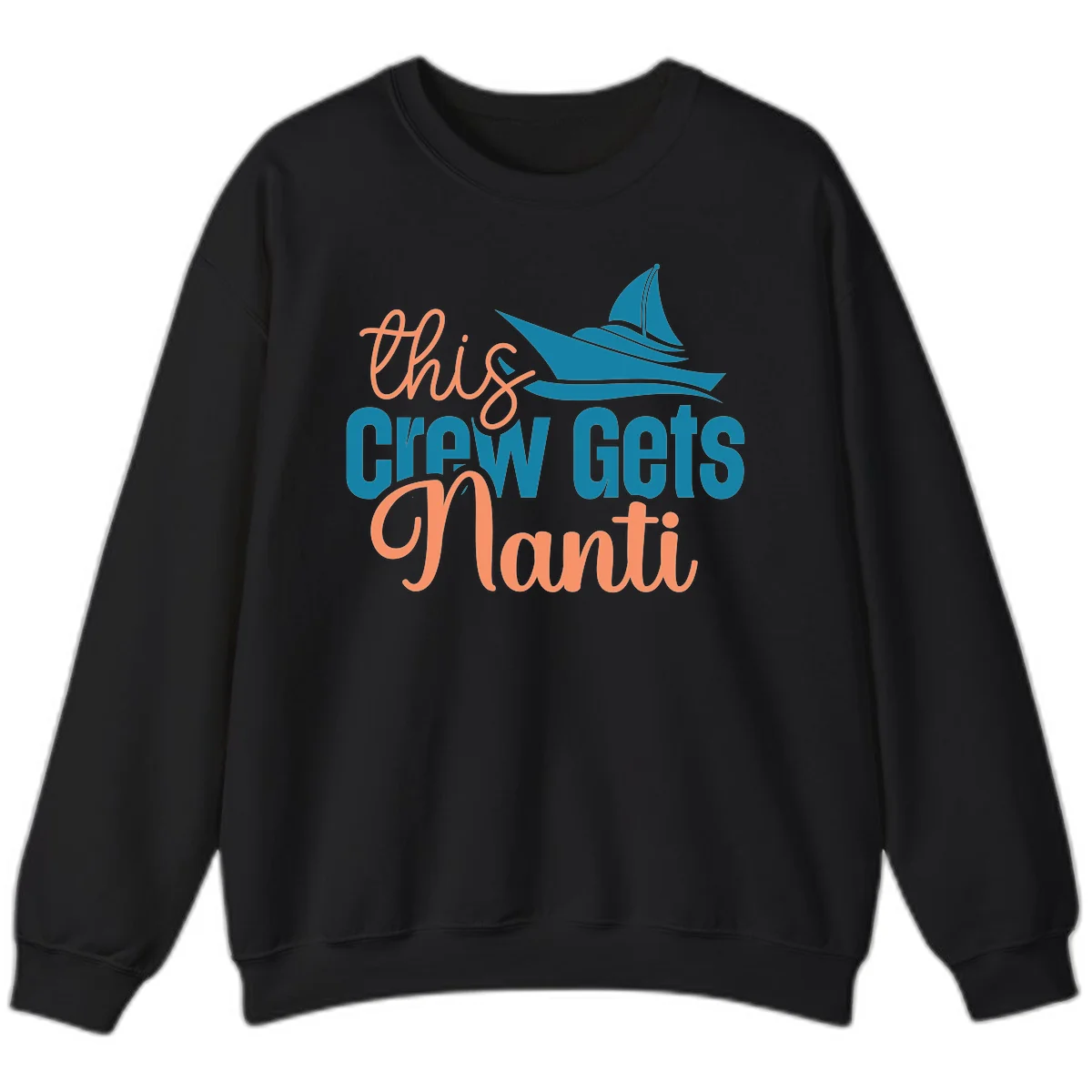 Chill Crew Gets Afloat Sweatshirt in Black