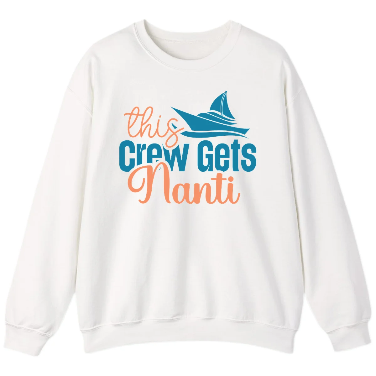 Chill Crew Gets Afloat Sweatshirt in White