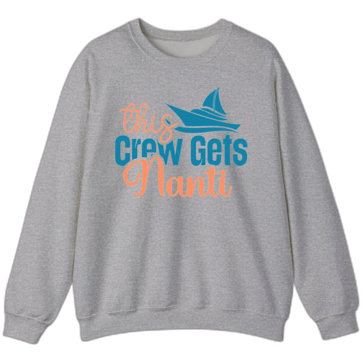Chill Crew Gets Afloat Sweatshirt in Sport Grey