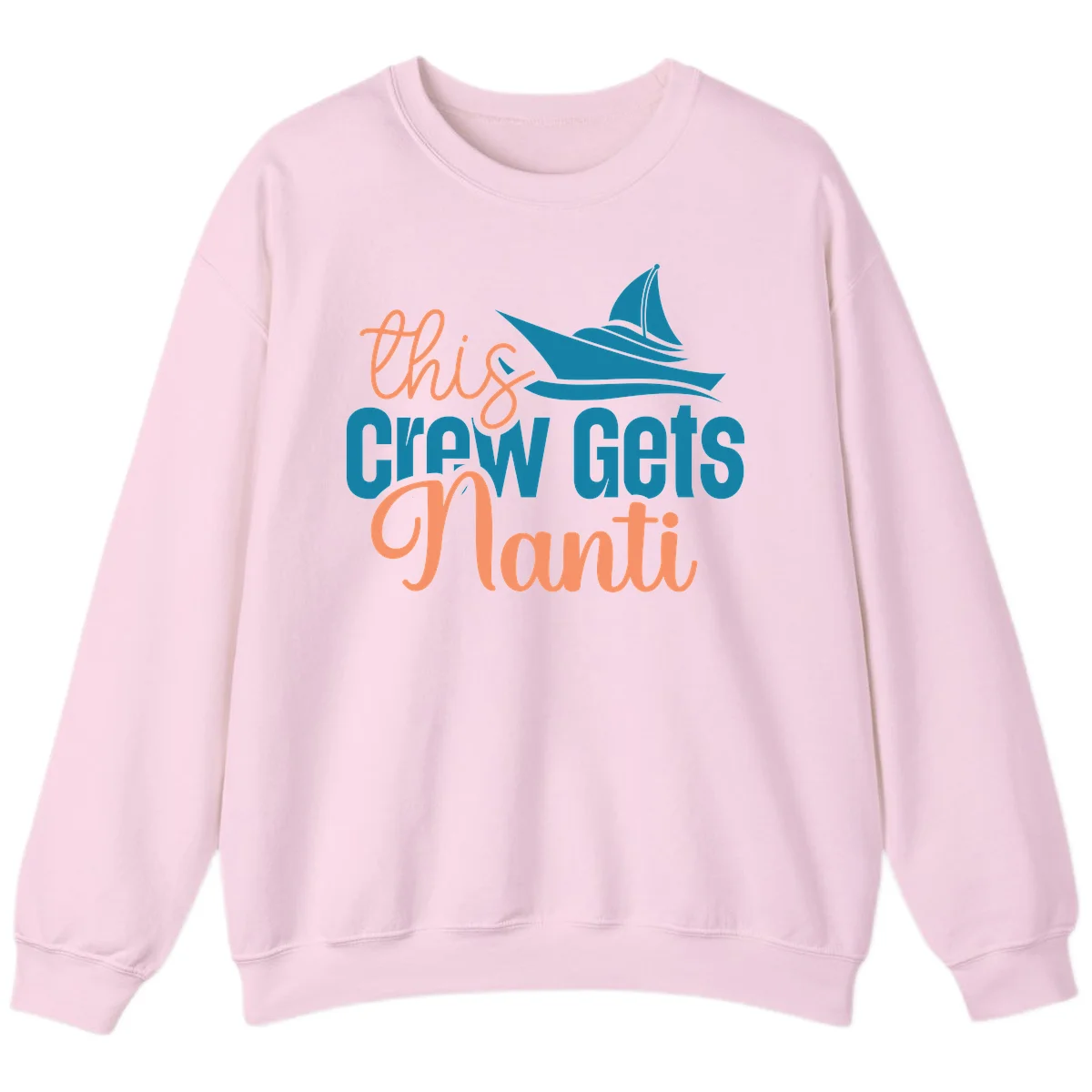 Chill Crew Gets Afloat Sweatshirt in Light Pink
