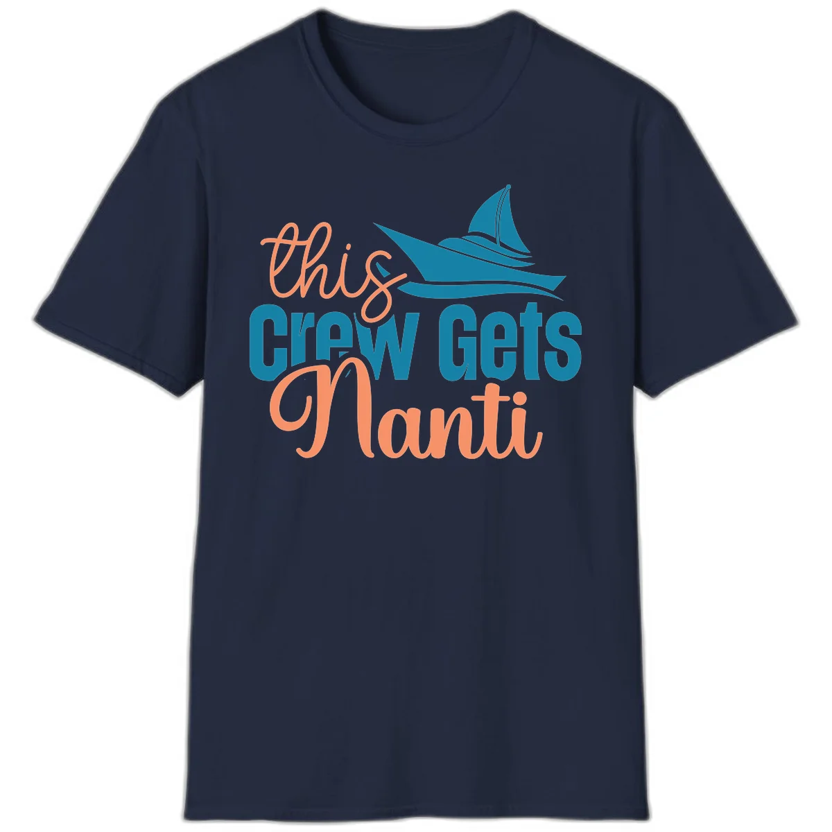 Chill Crew Gets Afloat T-Shirt in Navy