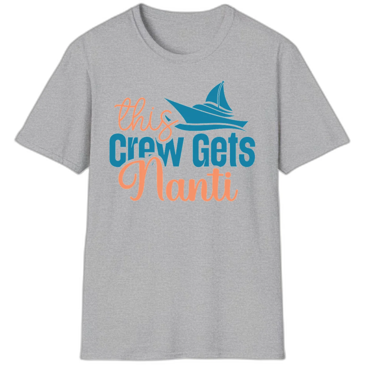 Chill Crew Gets Afloat T-Shirt in Sport Grey