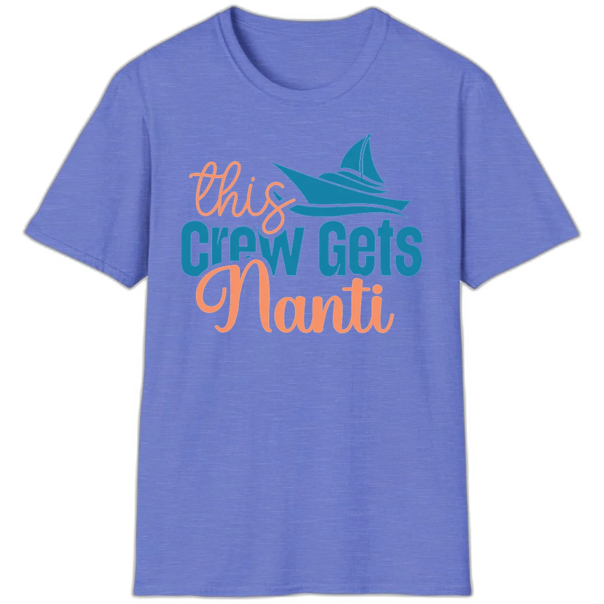 Chill Crew Gets Afloat T-Shirt in Heather Royal
