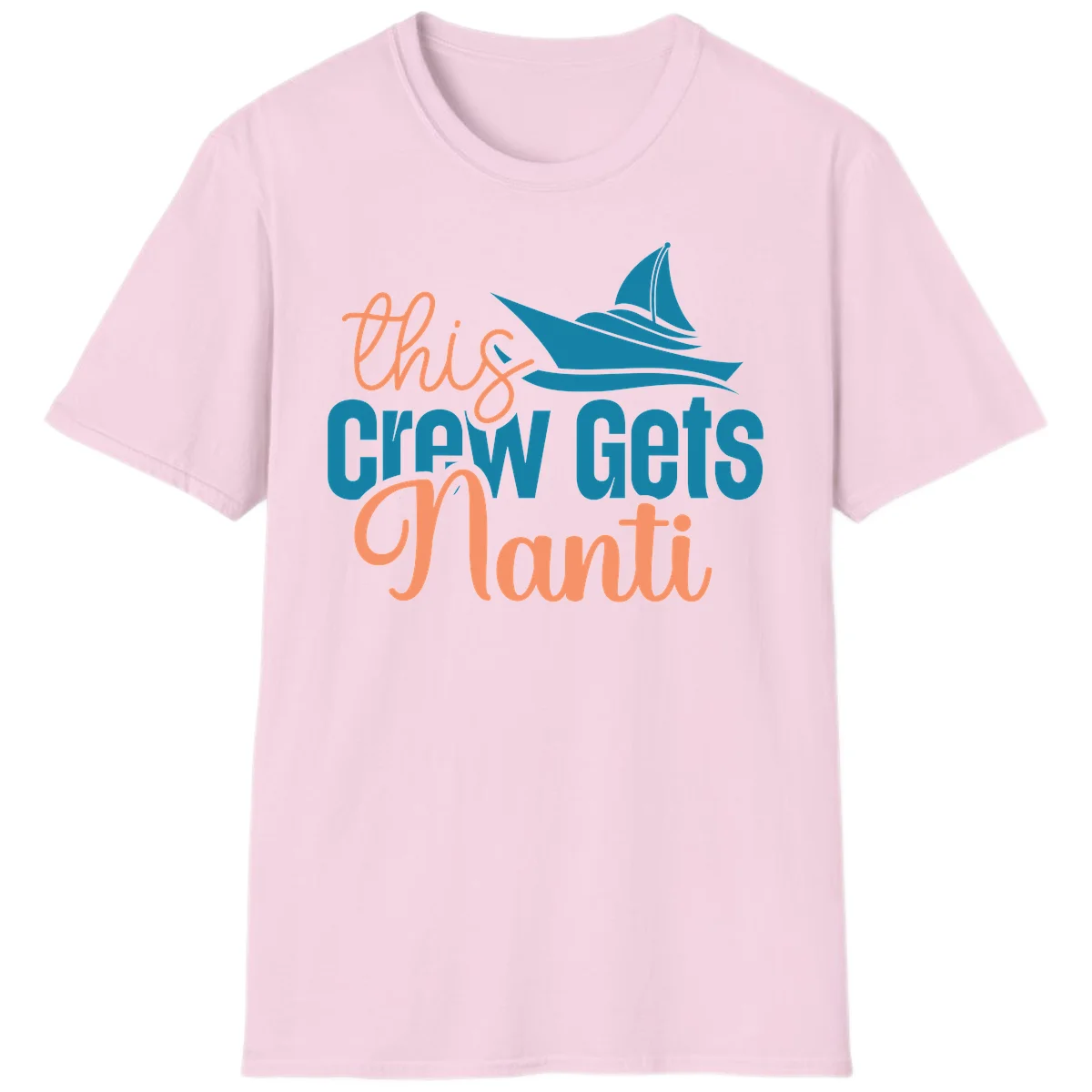 Chill Crew Gets Afloat T-Shirt in Light Pink