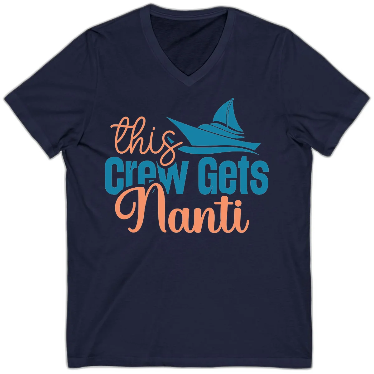 Chill Crew Gets Afloat V-Neck in Navy
