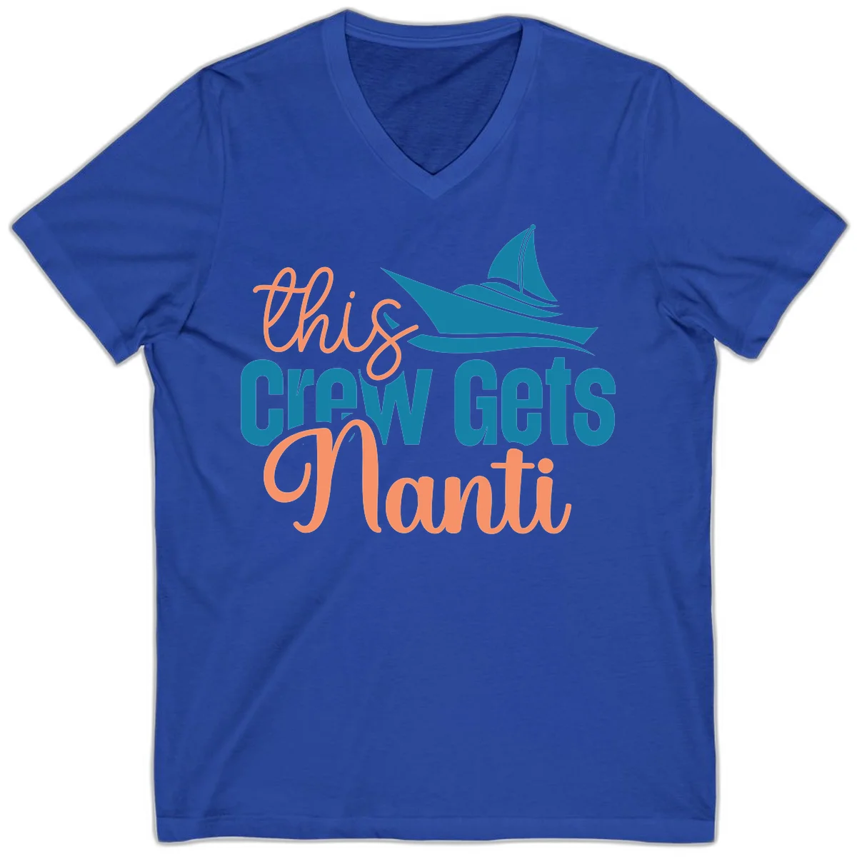 Chill Crew Gets Afloat V-Neck in True Royal